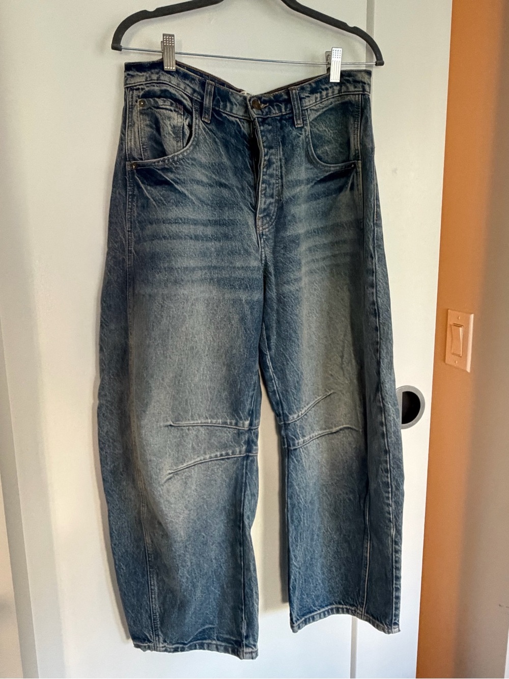 Free People / We The Free Lucky You Mid-rise Barrel Jean